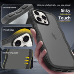Wave Frosted Black Phone Case for iPhone 15 Pro - Image 4