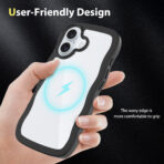 Wave Frosted Light Blue Phone Case for iPhone 16 - Image 3