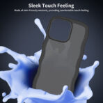 Wave Frosted Black Phone Case for iPhone 16 Pro Max - Image 2
