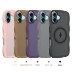 Wave Frosted Black Phone Case for iPhone 16 Plus - Image 6