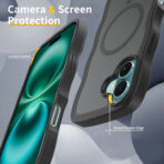 Wave Frosted Black Phone Case for iPhone 16 Plus - Image 3
