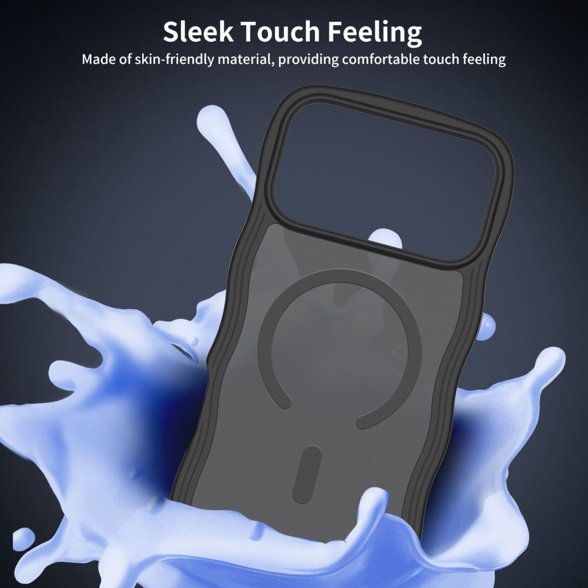 Wave Frosted Black Phone Case for iPhone 17 Pro Max - Image 6
