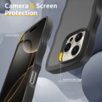 Wave Frosted Black Phone Case for iPhone 16 Pro Max - Image 5
