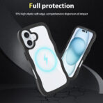 Wave Frosted Light Blue Phone Case for iPhone 16 - Image 6