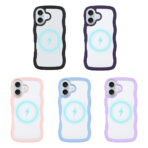 Wave Frosted Light Blue Phone Case for iPhone 16 - Image 2