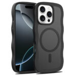 Wave Frosted Black Phone Case for iPhone 16 Pro