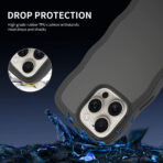 Wave Frosted Black Phone Case for iPhone 16 Pro Max - Image 4