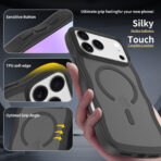 Wave Frosted Black Phone Case for iPhone 17 Pro Max - Image 3