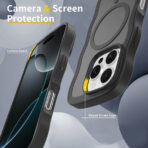 Wave Frosted Black Phone Case for iPhone 16 Pro - Image 5