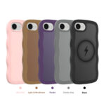 Wave Frosted Black Phone Case for iPhone 16e - Image 2