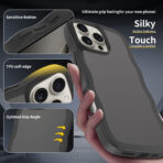 Wave Frosted Black Phone Case for iPhone 16 Pro Max - Image 3