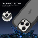 Wave Frosted Black Phone Case for iPhone 15 Pro - Image 2