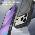 Wave Frosted Black Phone Case for iPhone 17 Pro Max - Image 5