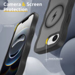 Wave Frosted Black Phone Case for iPhone 16e - Image 4