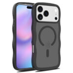 Wave Frosted Black Phone Case for iPhone 17 Pro Max